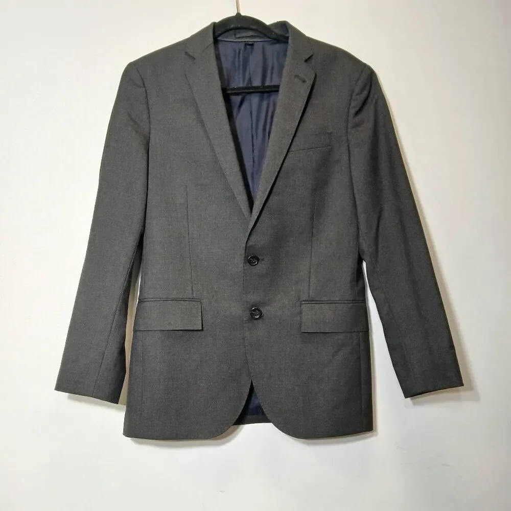 J.crew mens 36s ludlow loro piana fine wool blazer charcoal gray